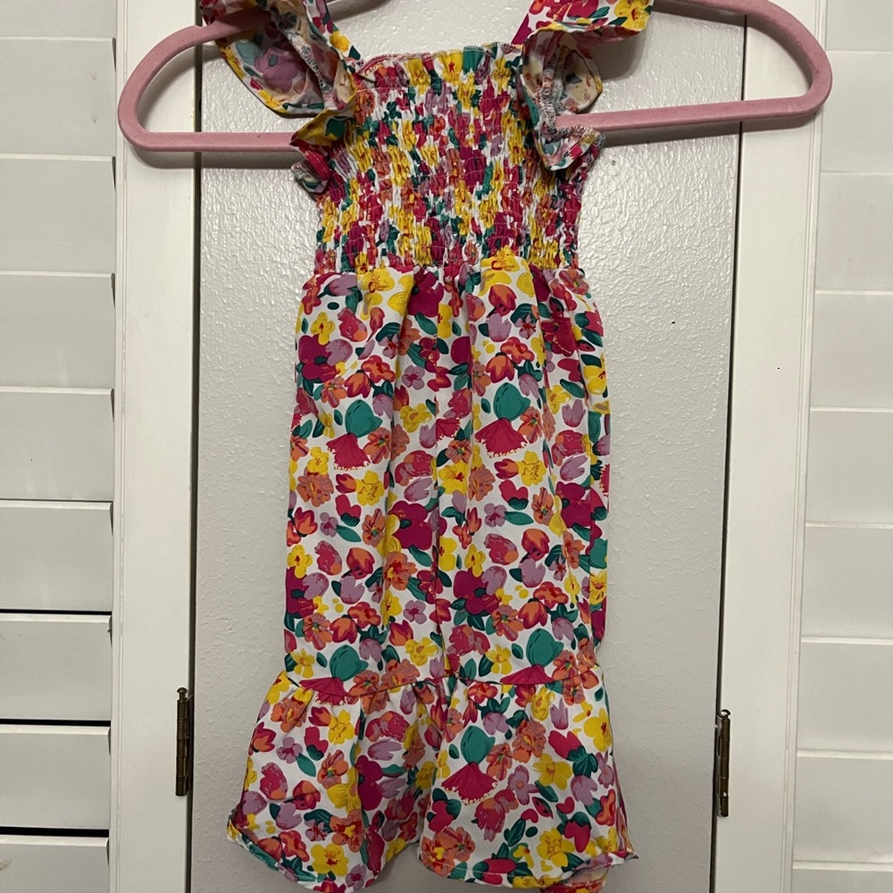 Colorful Floral Flare Toddler jumpsuit